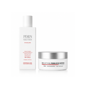 DERMALINE PDRN rinkinys: tonikas 200 ml ir hidrogelio paakių kaukės 60 vnt.