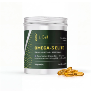 „Omega 3 Elite“ žuvų taukai (1000mg kapsulės, 90 vnt)